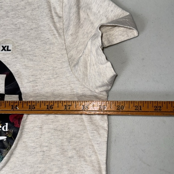 NWT-Vans oatmeal heather floral cropped tee - Picture 7 of 9